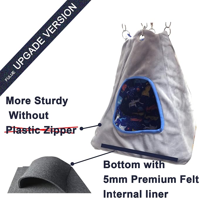 Ferret Rat Critter Nation Cage Accessories,Ferret Rat Hammock Set Hanging Bed Tent Tunnel for Any Small Animal Bedding