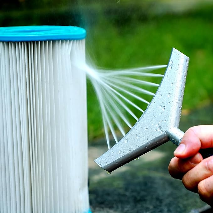Premium Pool & Spa Filter Cartridge Cleaner, Removes Debris & Dirt from Pool Filters in Seconds, Heavy Duty & Durable Pool Cartridge Filter Cleaner, Filter Cleaning Wand Tool for Hot Tub