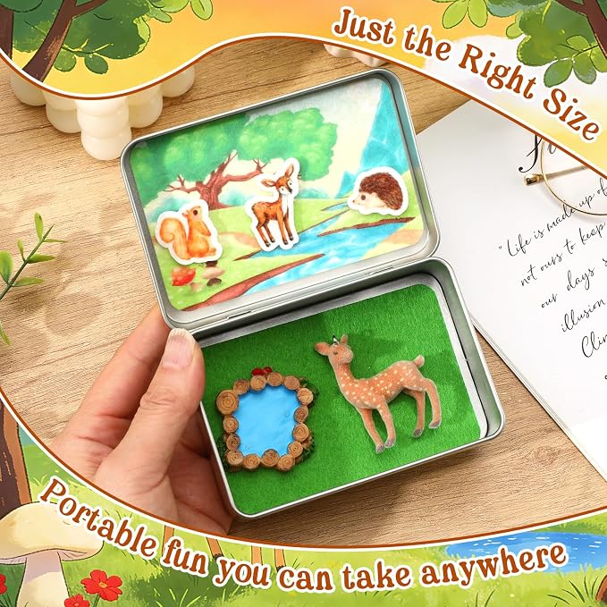 Little Pocket Deer Mini Deer Gift Collectible Travel Buddy | Cute mini deer in a pocket tin, a collectible desk gift for coworkers, friends and woodland animal lovers