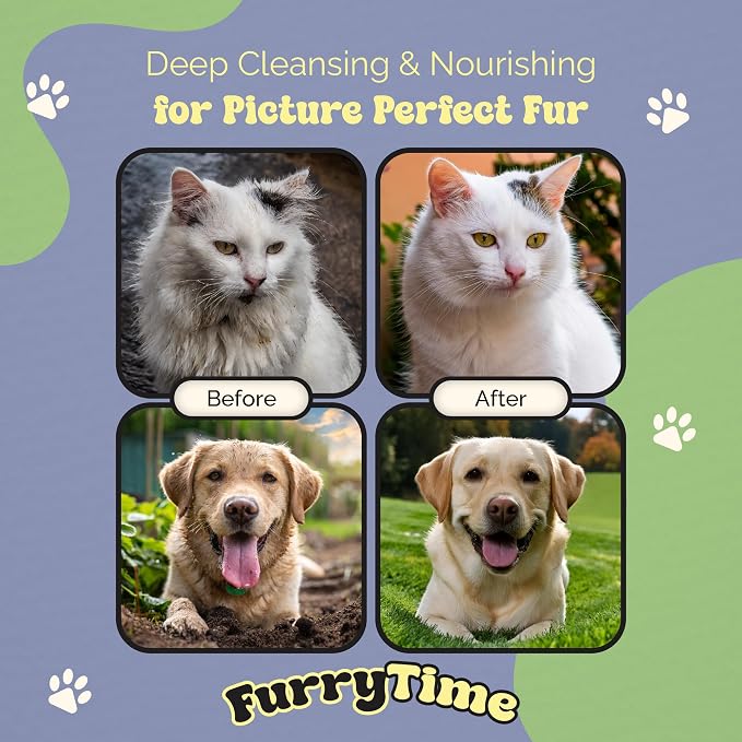 FURRYTIME Pet Cleaning Glove Wipes for Dogs & Cats, 30 Gloves, Hypoallergenic Pet Wipes Disposable No-Rinse Grooming, Extra Thick Bathing Wipes, Pet Dry Cleaning Paws, Coat, Ears, Eye Area, Butt | Hypoallergenic, Lick-Safe, Full-Body Grooming & Deodori...