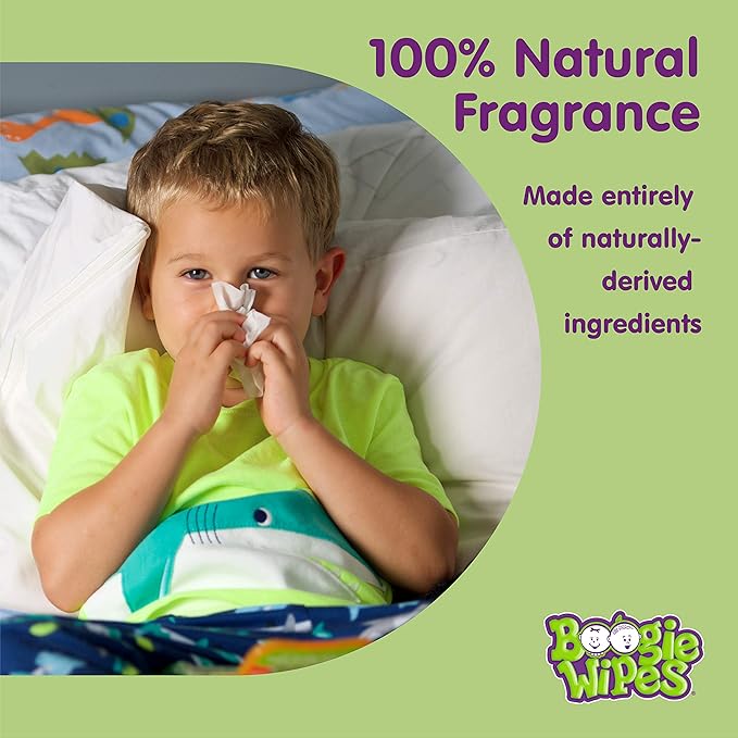 Saline Nose Wipes by Boogie, for Baby & Kids, Face, Hand & Body, FSA/HSA Eligible, Made with Vitamin E, Aloe, and Natural Saline, Grape Scent, 30 Count (Pack of 12)