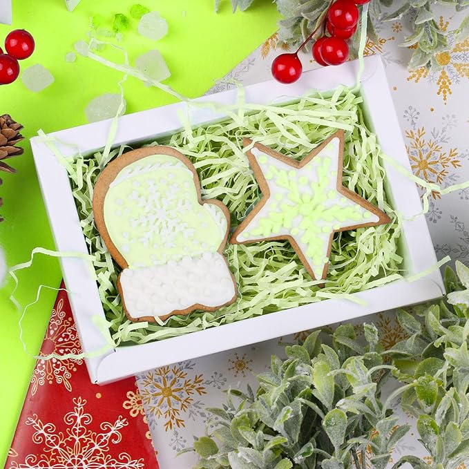 ZEBMOON 2 LB Light Green Crinkle Cut Paper Shred Filler Great for Gift Wrapping, Basket Filling, Birthday, Wedding, Halloween, Thanksgiving, Christmas Day, New Year Party Decorations Filling Supplies