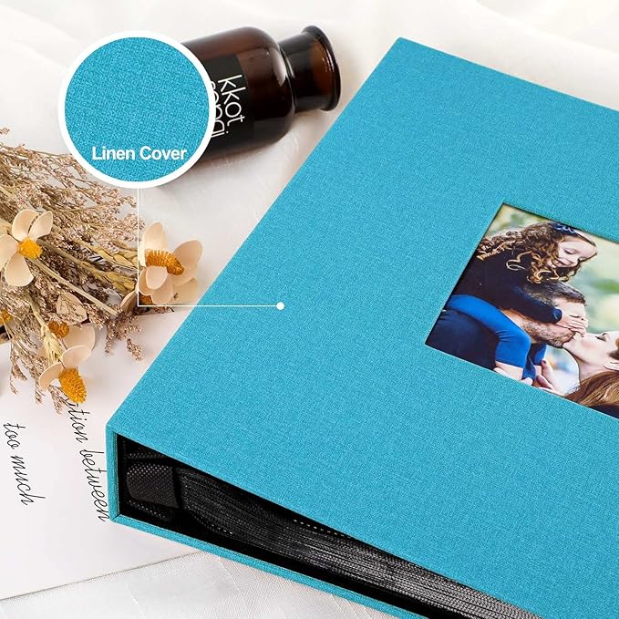 Ywlake Photo Album 4x6 600 Pockets Photos, Linen Cover Large Picture Albums Holds 600 Horizontal and Vertical Photos Teal