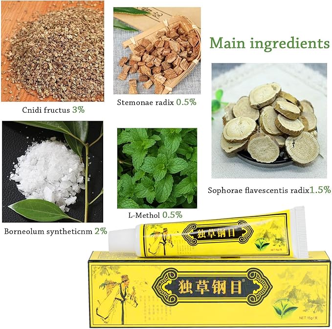 5Pcs Chinese Herbal Eczema Psoriasis Creams Dermatitis and Eczema Pruritus Psoriasis Ointment