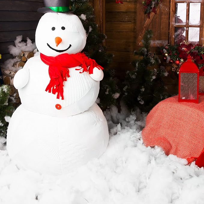 Tatuo 5 oz Fake Snow 149g Artificial Fake Cloud Christmas Faux Cloud Fluffy Snow Indoor Soft for Winter Christmas Tree Mantle Village Nativity Scene