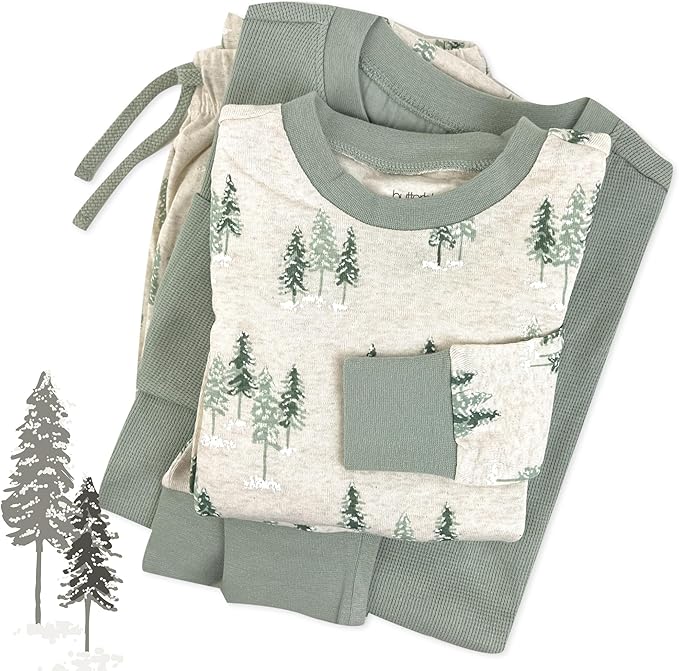 JAMIE Matching Family Jammies Holiday Pajamas 100% Organic Cotton PJs Adults, Kids, Toddlers, Baby, Pets