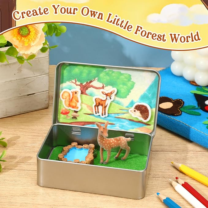 Little Pocket Deer Mini Deer Gift Collectible Travel Buddy | Cute mini deer in a pocket tin, a collectible desk gift for coworkers, friends and woodland animal lovers
