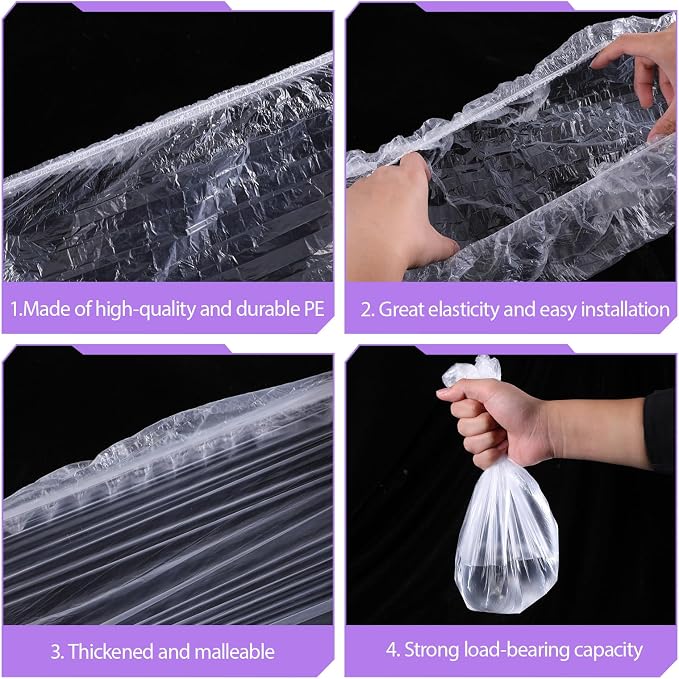 50 PCS Disposable Plastic Cage Liners, Small Animals Leak Proof Toilet Film Litter Pan Bags Film Litter Box Liner for Rabbits, Guinea Pigs, Chinchillas, Hedgehogs, Birds