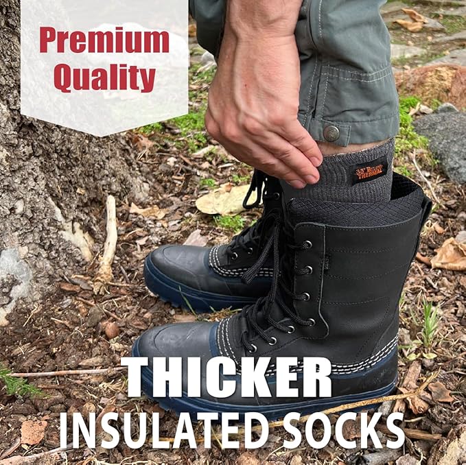 35° BELOW Thermal Insulated 1 or 3 Pk Socks for Men and Women, Designed with Soft Aluminized Loops to Keep Feet Warm and Cozy
