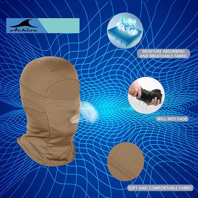 Achiou Ski Mask for Men Women, Balaclava Face Cover, Shiesty Mask UV Protector Lightweight for Motorcycle Snowboard
