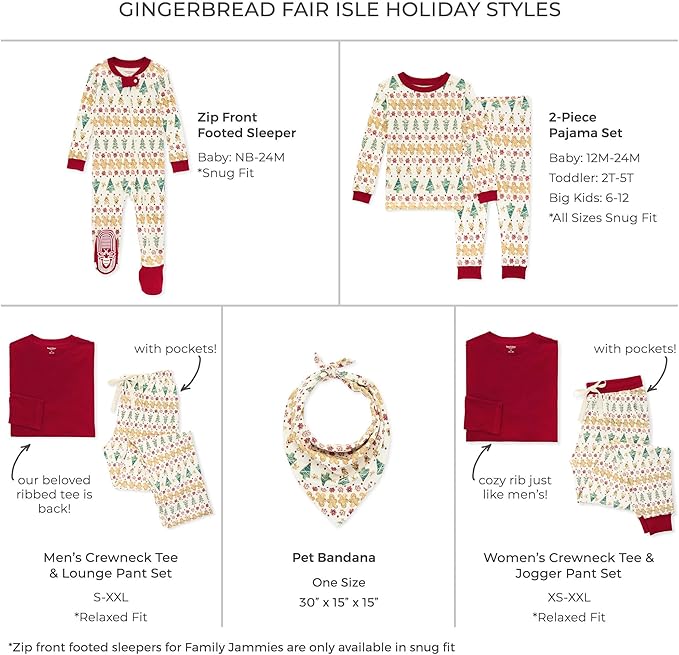 Burt's Bees Baby Baby Family Jammies Matching Holiday Organic Cotton Pajamas