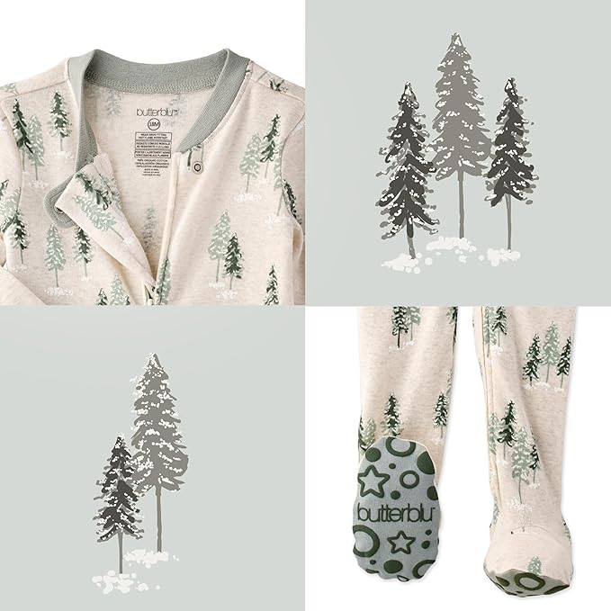 JAMIE Matching Family Jammies Holiday Pajamas 100% Organic Cotton PJs Adults, Kids, Toddlers, Baby, Pets