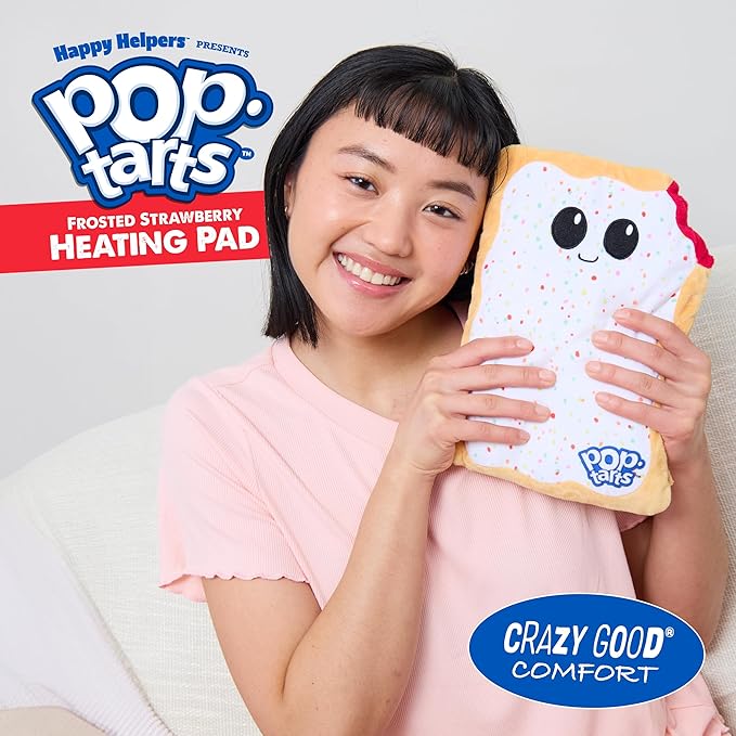 Pop-Tarts™ Happy Helpers By Relatable, The Cozy Comfort That's Anything But Boring, Get Relief with Cozy Heated Plushies and Other Dorm Essentials, Includes 1 Microwavable Pop-Tarts™ Heating Pad