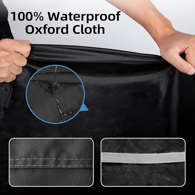 Rosefray Outdoor L-Shaped Sectional Cover-600D Patio Sectional Sofa Cover, Waterproof Furniture Covers for Deck, Lawn,Backyard 85”x105” Left Facing Black