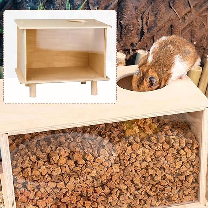 Hamster Digging Box Sand Bath Container - Sturdy Hideout & Play Area for Hamsters, Rats, Lemmings & Small Animals- Medium
