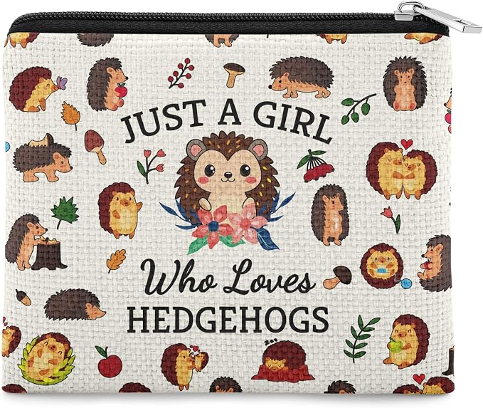 Hedgehog Gifts Coin Purse for Women Hedgehog Lover Gifts Christmas Birthday Gift Hedgehogs Present for Daughter Sister Bestie Animal Lover Coin Pouch Teen Graduation Gift Zipper Change Pouch
