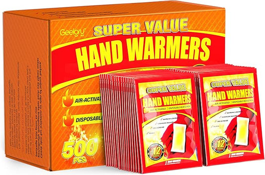 Hand Warmers Disposable 700/500/375/240/175/125/90Pcs, Long-Lasting Up to 12 Hours for Warm Body, Safe Portable Hand Warmers for Foot, Heater for Camping, Fishing, Winter