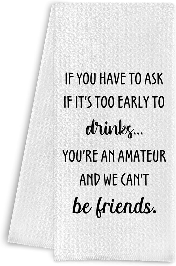 Funny Bar Towels for Kitchen - 16x24 Inches, Funny Kitchen Towels with Saying