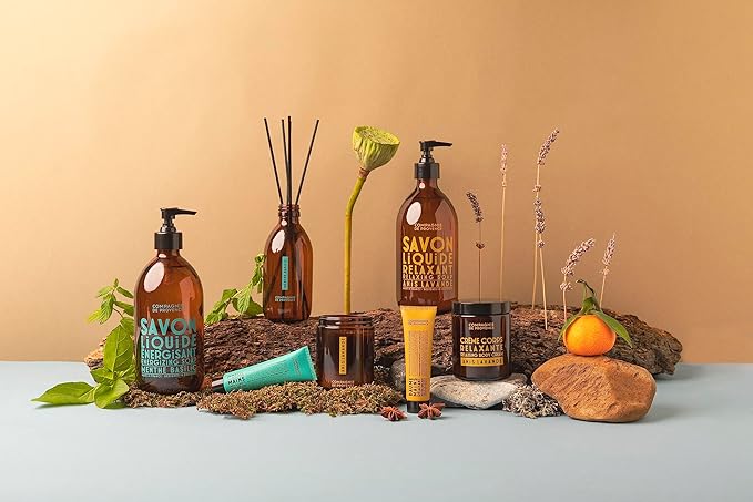 Compagnie de Provence Savon de Marseille Apothicare Liquid Soap, Mint Basil, 16.7 Fl Oz Glass Pump Bottle