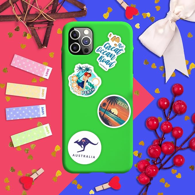 Australia Stickers for Water Bottle and Laptop - Australia Party Supplies & Decorations, Waterproof Vinyl Decals, Australian Flag and Culture Stickers, Gifts for Women & Men