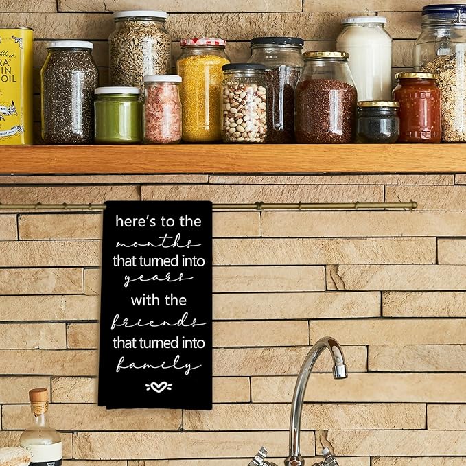 Friendship Gifts Kitchen Towels, Gifts for Best Friends Hand Towels for Bathroom Decor, Friend BFF Gifts for Women Dish Tea Towels for Kitchen Decor, 16x24 Inch