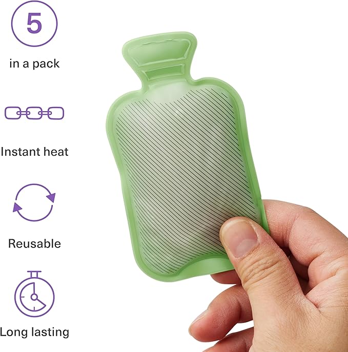 Bramble 5 Reusable Hand Warmers Click Heat for Kids & Adult, Gel Hand Warmers Reusable Heat Pack, Instant Hot Packs for Body
