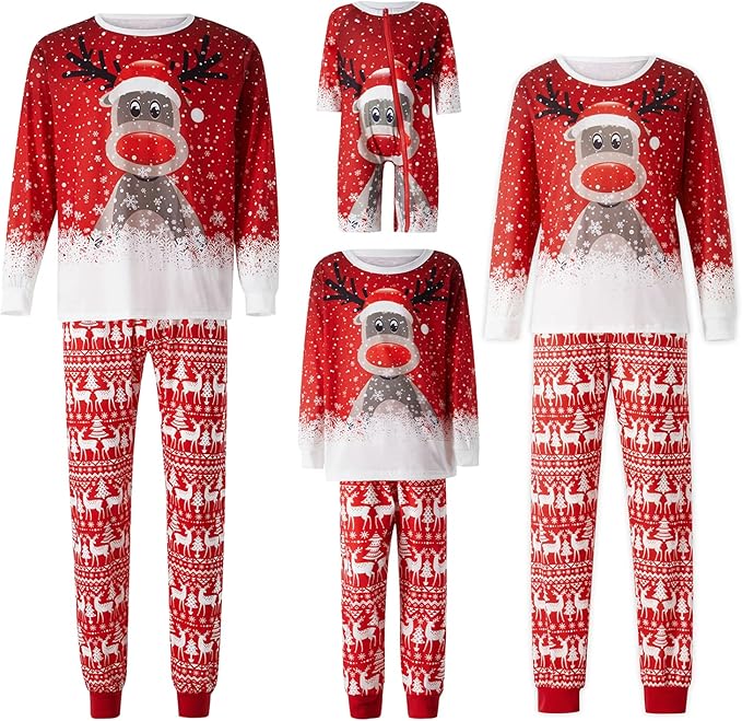 WephuPSho Christmas Family Matching Pajamas, Festive Xmas Jammies Sets for the Whole Family, Holiday Pjs Christmas