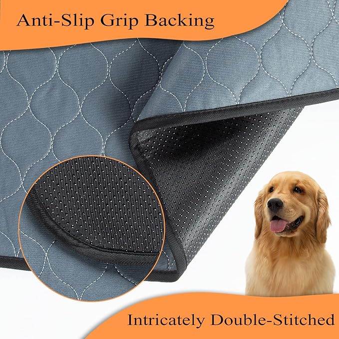 Bunlitent Washable Pee Pads for Dogs 24" x 36", 5 Pack, Ultra-Absorbent