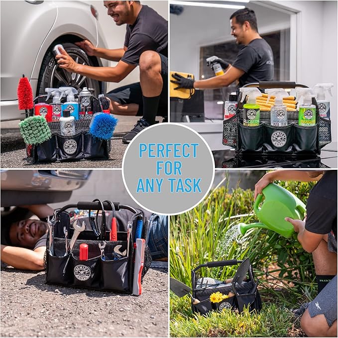 Chemical Guys Quick Load Collapsible Detailing Car Caddy Organizer & Storage – Portable Wash and Garage Organizer for Supplies, Tools and Accessories – Durable Black Design for Cars, Trucks & Home | Quick Load, Collapsible, For Cars, Trucks, SUVs, RVs