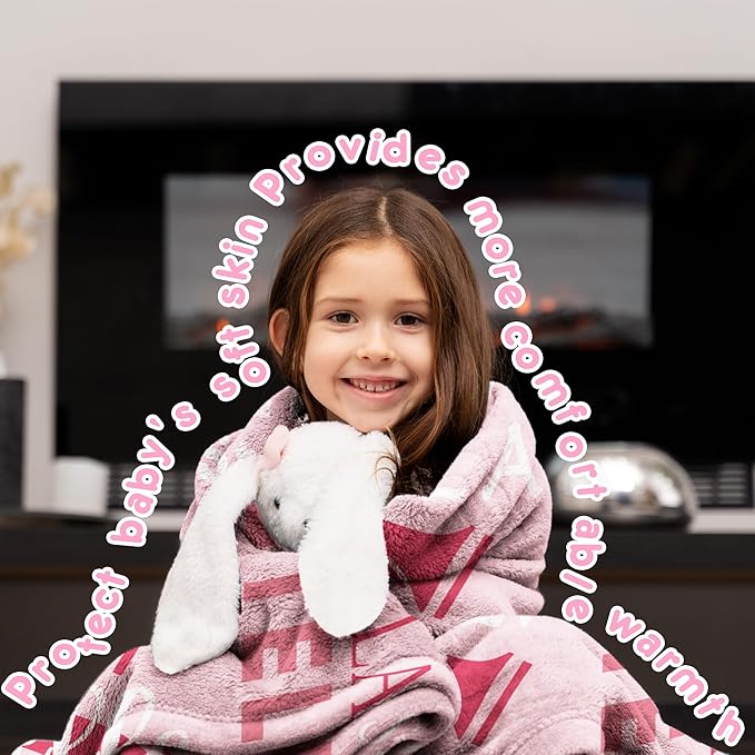 Ships Next Day- Custom Blanket With Name, Personalized Kids Throw Blankets, Teen Girl Gifts Trendy Stuff, Christmas Birthday Gifts for Boys Girls