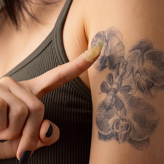 Ora's Amazing Herbal Tattoo Salve, Tattoo Aftercare Balm, Paraben Free Healing OIntment For New Tattoos, Brightening Moisturizer For Old Ink, Itchy Tattoo Relief Cream, Plastic Free, 1 oz Travel Size
