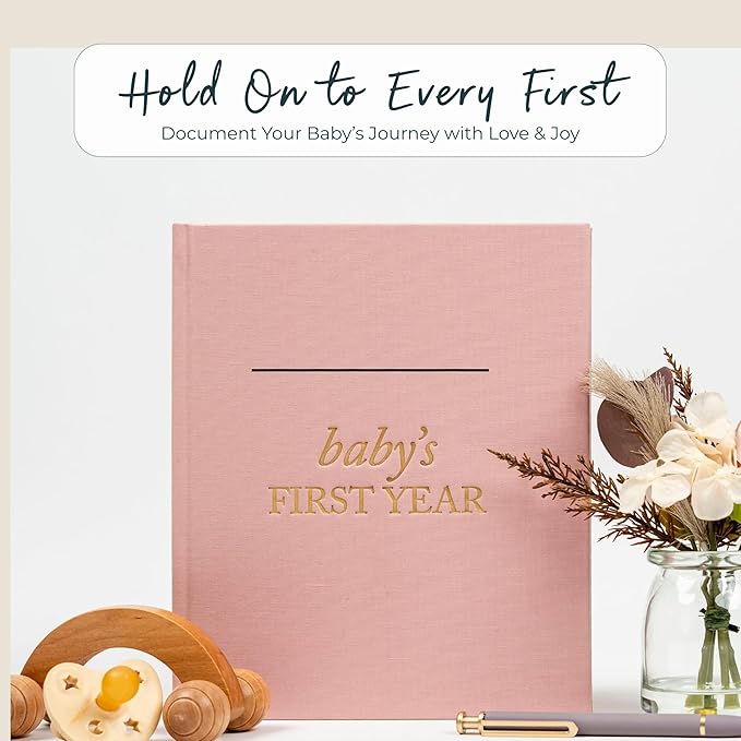 Baby First Year Book - Heirloom Keepsake Baby Memory Book to Record Important Milestones, Photos & More - Pregnancy Books (Sky Blue,112 Pages)