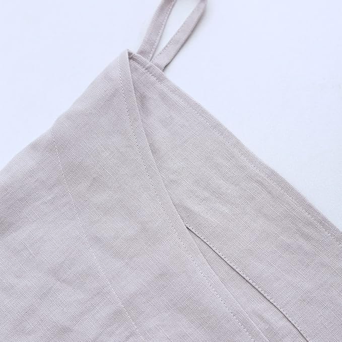 Amazhiyu Pure Linen Over The Door Laundry Hanging Hamper Bag for Holding Dirty Clothes and Saving Space Light Grey