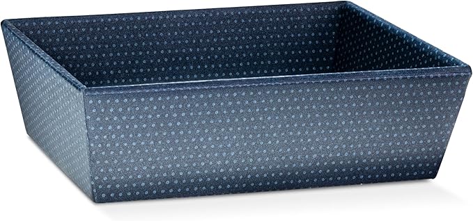 Set of 5 Baskets for Gifts - Empty Gift Baskets Ideal for Baby Gift Basket and Birthday Party Gifts - 9" x 6.69" x 3.14" Blue Dotted