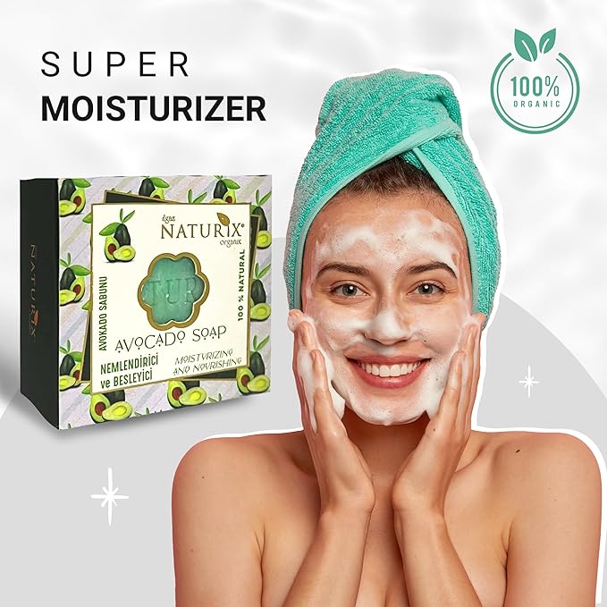 Avocado Organic Bar Soap Moisturizing Soap Made from Natural Oil | Hair Hand Face Body Bath Wash | Skin Care Cleanser Shampoo
