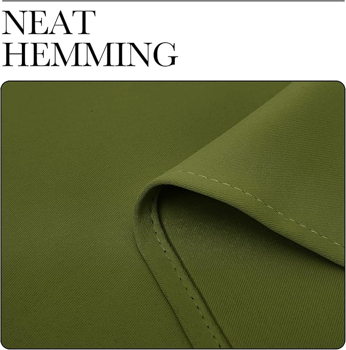 NICETOWN Window Curtains Blackout Drapes for Christmas Decoration, Thermal Insulated Solid Rod Pocket Blackout Curtains/Draperies for Living Room (One Pair,42 by 63-Inch,Olive Green)
