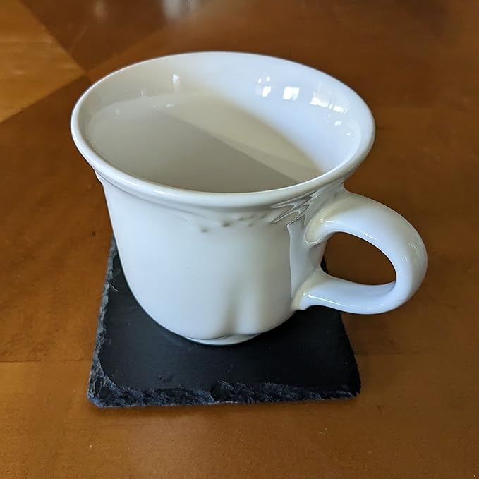 Personalized Monogram Family Coasters, Natural Stone Set, Birthday, Wedding, Customized, Rustic - Square Slate - Set of 6