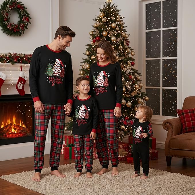 WephuPSho Christmas Family Matching Pajamas, Festive Xmas Jammies Sets for the Whole Family, Holiday Pjs Christmas