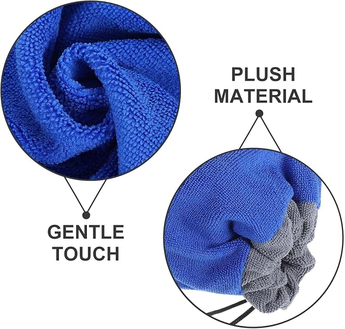 KESYOO Blue Plush Absorbent Towel for Small Pets Lightweight Quick Dry Bath Towel for Ferrets, Hamsters and Guinea Pigs Care and Drying Accessories