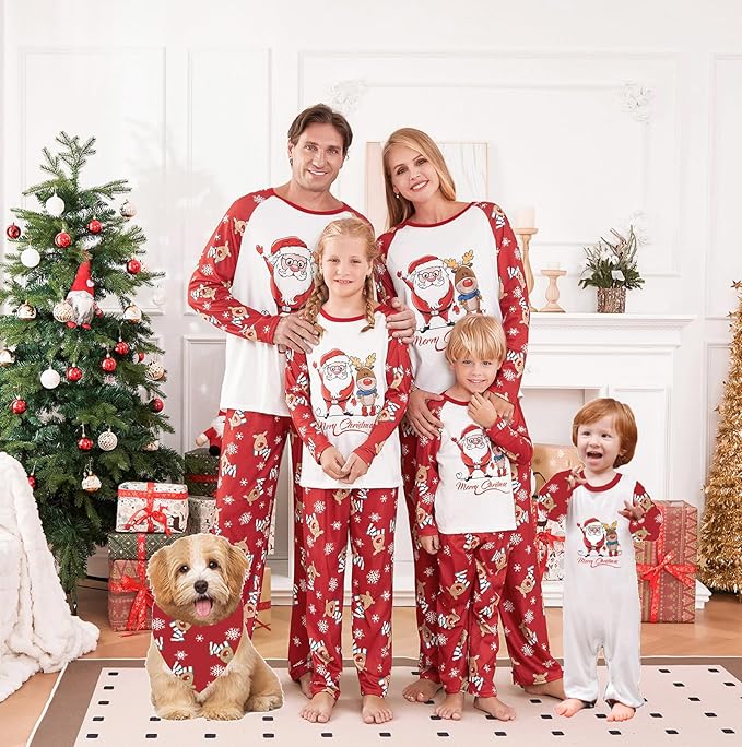 WephuPSho Christmas Family Matching Pajamas, Festive Xmas Jammies Sets for the Whole Family, Holiday Pjs Christmas