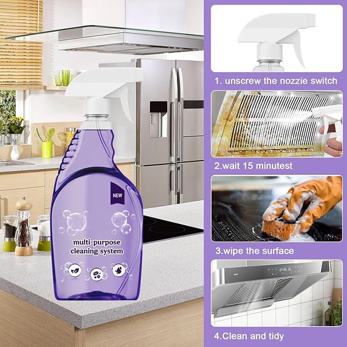 The All-In-One Multi Purpose Cleaning System with Cleaning Tablets - Cleaning Spray for Every Stain - Cleaner(1 Bottle+18Tablet)