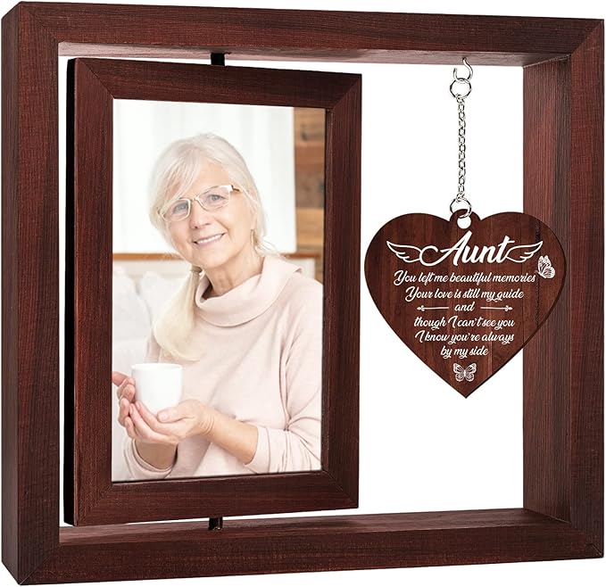 Vetbuosa Sympathy Picture Frame for Loss of Aunt - Memorial, Bereavement, Remembrance Gift - Fits 4x6 In Photos