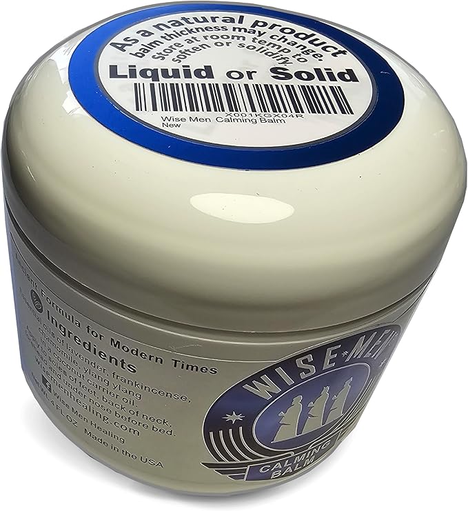 Wise Men Calm Balm - 4 fl oz. Natural Essential Oil Remedy Supports Relaxation and Aromatherapy (Pack of 2)