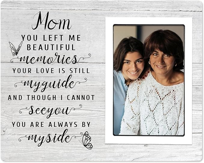SteadStyle Memorial Gift for Loss of Mother - Memorial Picture Frames - Sympathy Gifts for Loss of Mom, Bereavement Gifts for Loss(White)