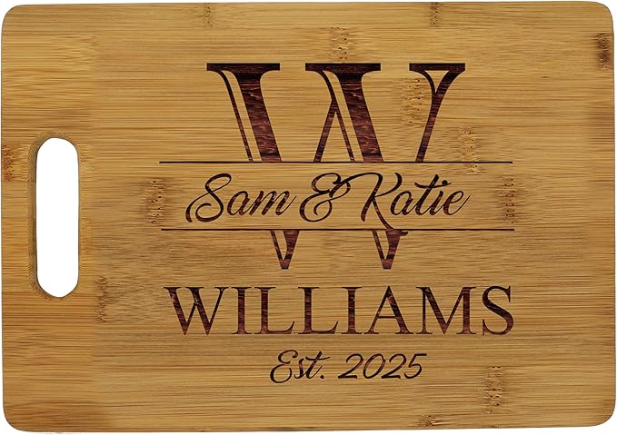 My Personal Memories Custom Personalized Bamboo Cutting Board - For Wedding, Anniversary and Couples - Majestic Style