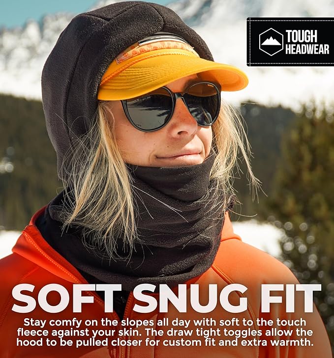 Tough Headwear Fleece Balaclava Ski Mask - Windproof Cold Weather Gear - Hunting Essentials - Ski Mask for Men