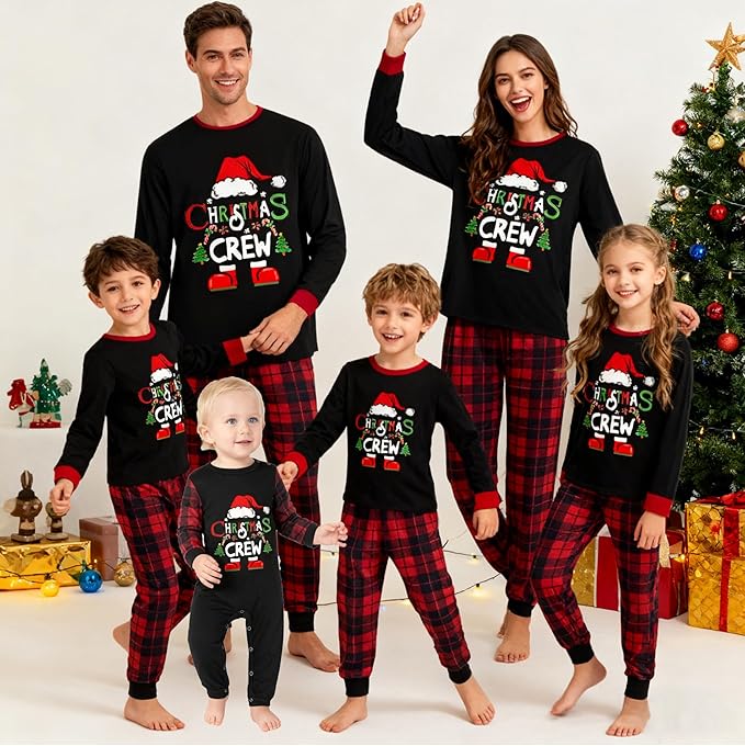WephuPSho Christmas Family Matching Pajamas, Festive Xmas Jammies Sets for the Whole Family, Holiday Pjs Christmas