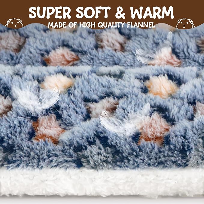 2 Pcs Guinea Pig Bed, Washable Rabbit Bunny Bed Mat Warm Small Animal Bed Pad Guinea Pig Pillow Pet Bed Mat for Chinchilla Hedgehog Ferret