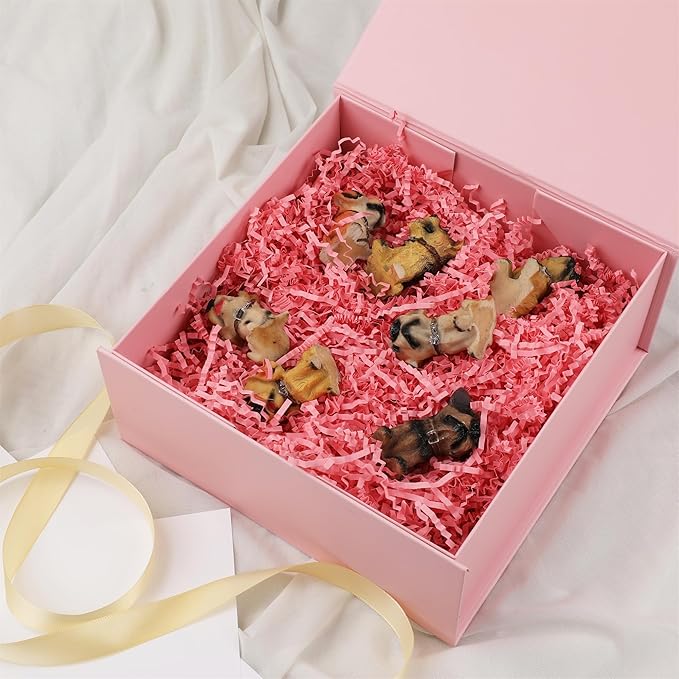 MUMUPACK 4 Pack Pink Gift Boxes With Lids,9x9x4 Inch Bridesmaid Proposal Box And Printable Stickers,Proposal Boxes With Ribbon For Wedding, Packaging, Present, Birthday