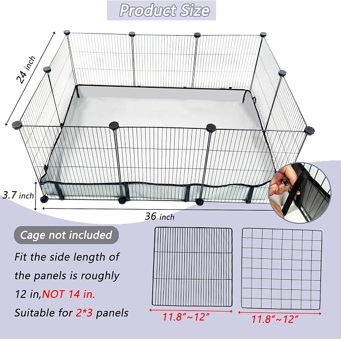DZWLKJ Guinea Pig Cage Liner Tarp Bottom Waterproof and Washable Base Also for Rabbits, Bunny, Chinchesillas, Hedgehog, Ferrets and Other Small Animals(24x36 inches)